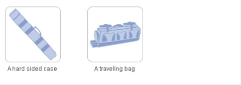 Una funda rígida y una bolsa de viaje