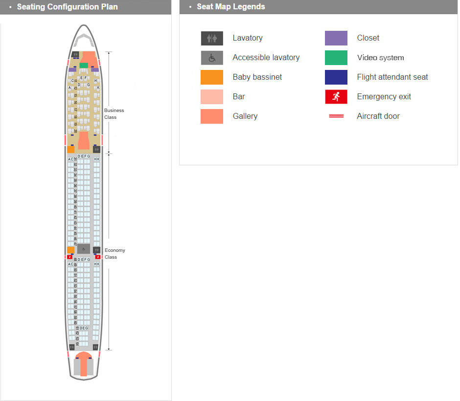 Ceci est un plan de cabine d'un Airbus 330-300.