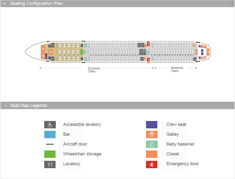 British Airways Airbus A350 Seat Map
